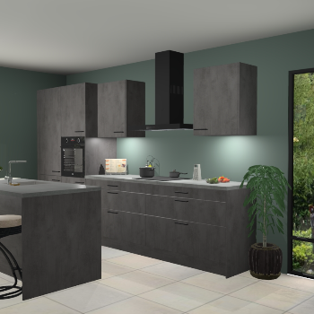 Beton antraciet keuken Spanje 57227