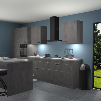 Beton antraciet keuken Spanje 57228
