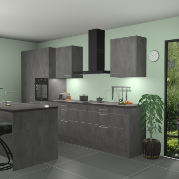 Beton antraciet keuken Spanje 57230