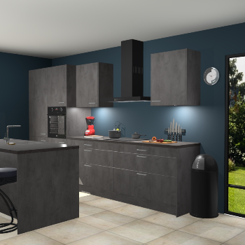 Beton antraciet keuken Spanje 57231