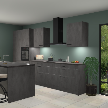 Beton antraciet keuken Spanje 57233