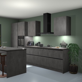 Greeploze Beton antraciet keuken Spanje 57235