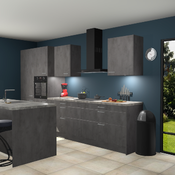 Beton antraciet keuken Spanje 57237