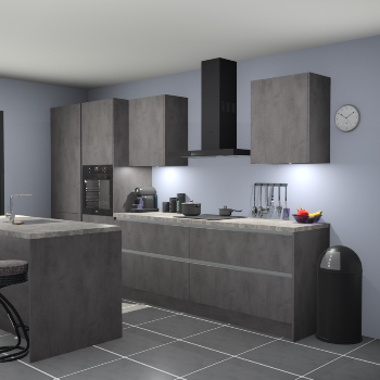 Greeploze Beton antraciet keuken Spanje 57238