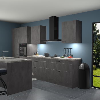 Beton antraciet keuken Spanje 57240