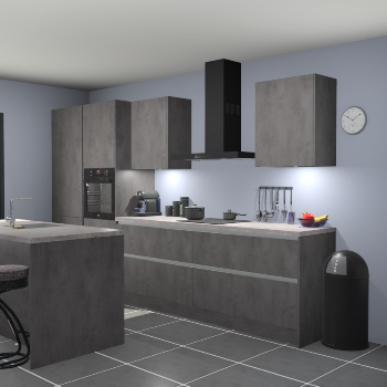 Greeploze Beton antraciet keuken Spanje 57244