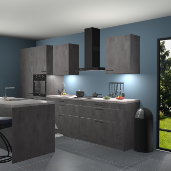 Beton antraciet keuken Spanje 57246