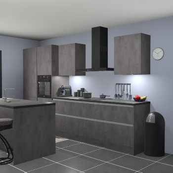Greeploze Beton antraciet keuken Spanje 57250
