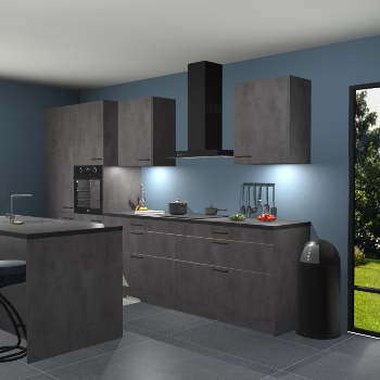 Beton antraciet keuken Spanje 57252