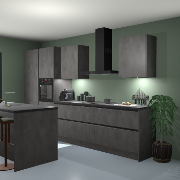 Greeploze Beton antraciet keuken Spanje 57253