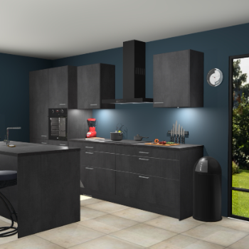 Beton zwarte keuken Spanje 57315