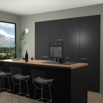 Zwarte keuken Rusiec 58200