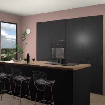 Zwarte keuken Rusiec 58226