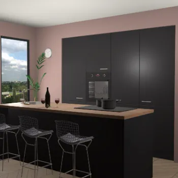 Zwarte keuken Rusiec 58226