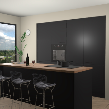 Zwarte keuken Rusiec 50174