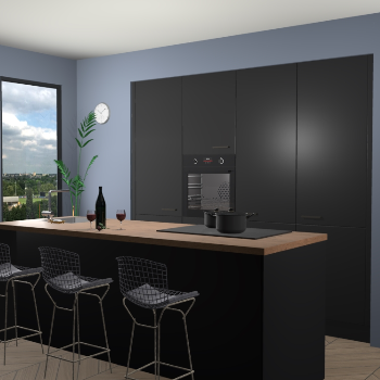Zwarte keuken Rusiec 58251