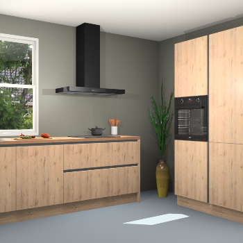 Madera natuur greeploze keuken Monaco 59080