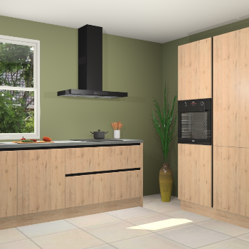 Madera natuur greeploze keuken Monaco 59114