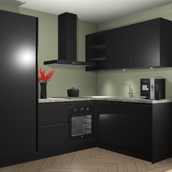 Greeploze zwarte keuken Pilsen 63275