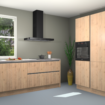Madera natuur greeploze keuken Monaco 59129