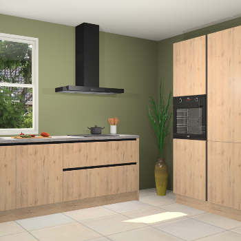 Madera natuur greeploze keuken Monaco 59132