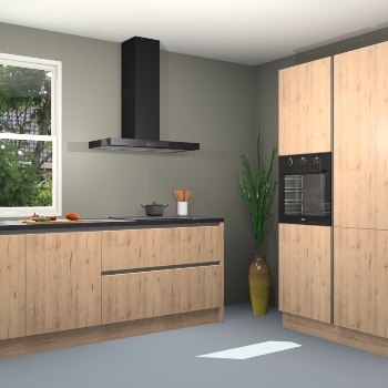 Madera natuur greeploze keuken Monaco 59135