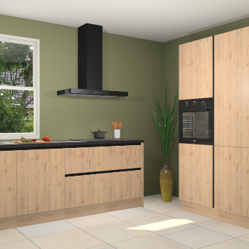 Madera natuur greeploze keuken Monaco 59139