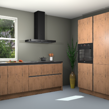 Astoria eiken greeploze keuken Monaco 59248