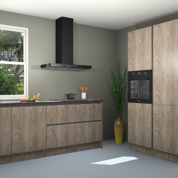 Cantaro eiken greeploze keuken Monaco 59501