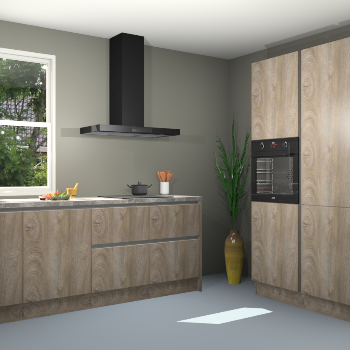 Cantaro eiken greeploze keuken Monaco 59507