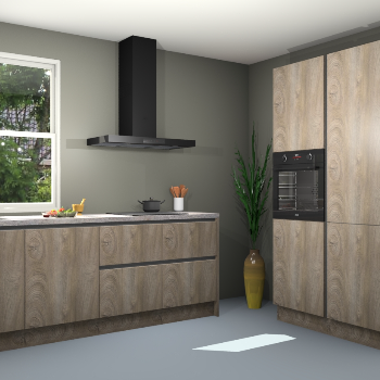 Cantaro eiken greeploze keuken Monaco 59513