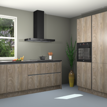 Cantaro eiken greeploze keuken Monaco 59519