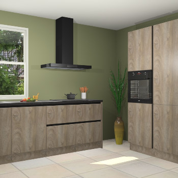 Cantaro eiken greeploze keuken Monaco 59522