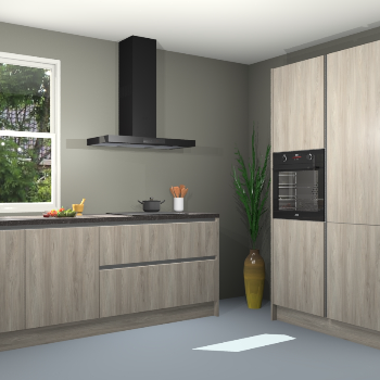 Vuren greeploze keuken Monaco 59787