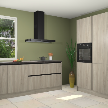 Vuren greeploze keuken Monaco 59790