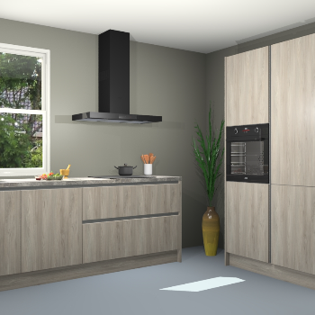 Vuren greeploze keuken Monaco 59793