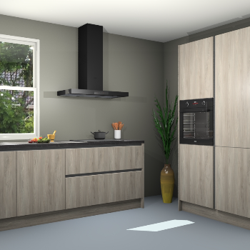 Vuren greeploze keuken Monaco 59805