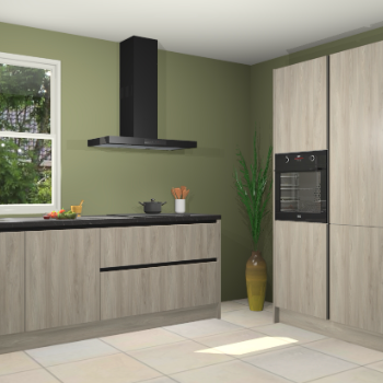 Vuren greeploze keuken Monaco 59808