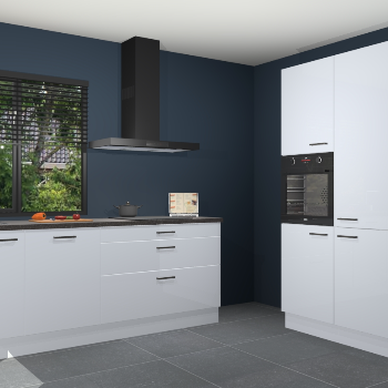 Sneeuwwitte hoogglans keuken Monaco 60477