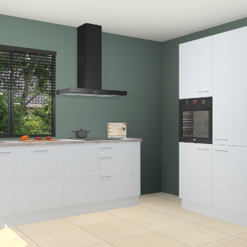 Sneeuwwitte hoogglans keuken Monaco 60446