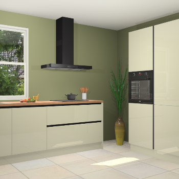 Magnolia hoogglans  greeploze keuken Monaco 60893