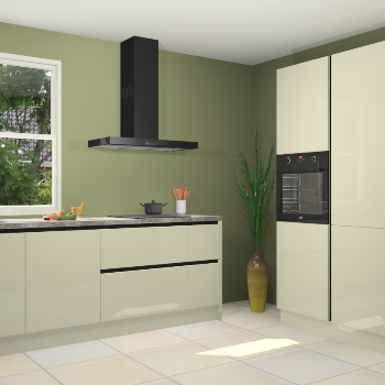 Magnolia hoogglans  greeploze keuken Monaco 60942