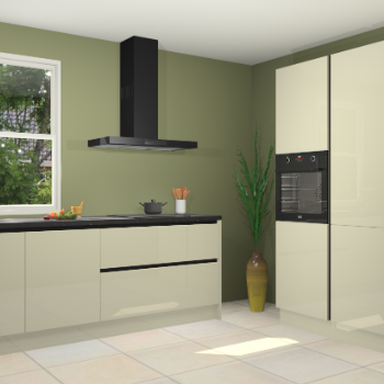 Magnolia hoogglans  greeploze keuken Monaco 60954