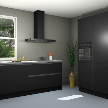 Zwarte greeploze keuken Monaco 62434