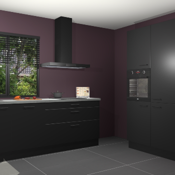 Zwarte keuken Monaco 62435