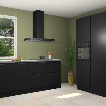 Zwarte greeploze keuken Monaco 62480