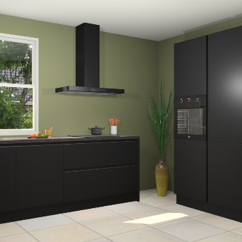 Zwarte greeploze keuken Monaco 62481