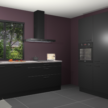 Zwarte keuken Monaco 62453