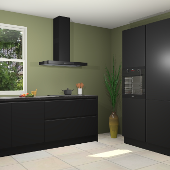 Zwarte greeploze keuken Monaco 62485