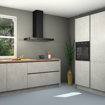 Beton opaal greeploze keuken Monaco 62544